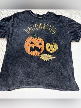 Spirit Funny Hallowasted Halloween Drunk Pumpkins T Shirt Adult Mens 2XL Spirit